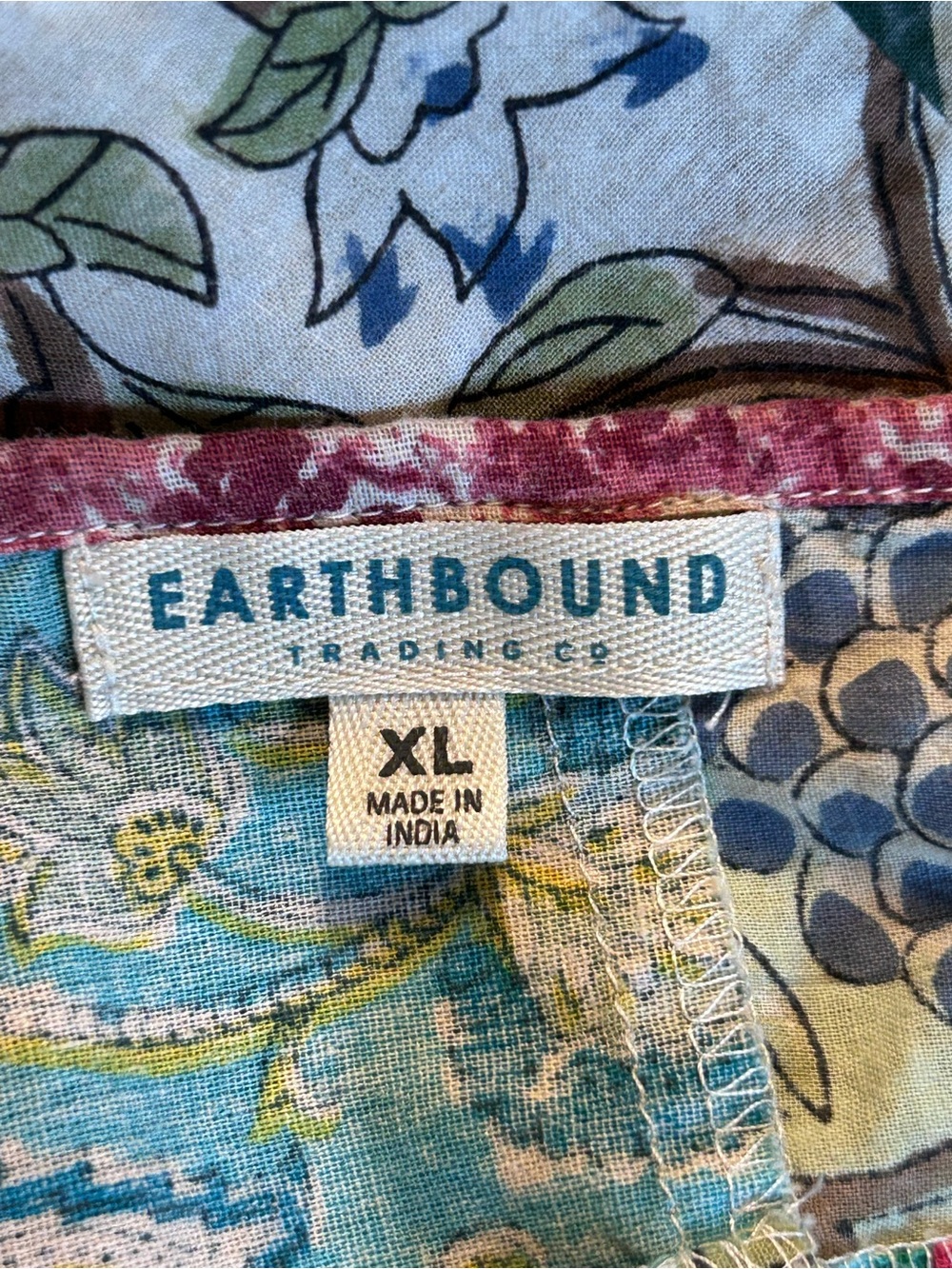 Earthbound Trading Company Fairy Assorted Patchwork Dress Sz XL Sleeveless Multi - Picture 10 of 11